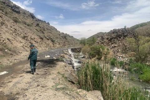 Քանաքեռավան գյուղից Կորեայի ձոր տանող հատվածում հողաշերտի փլվածք է տեղի ունեցել