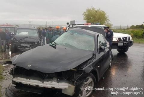 Նոր Հաճնի կամրջի մոտ ՃՏՊ-ի հետևանքով կա 2 տուժած և 3 զոհ. ՀՀ ԱԻՆ-ի նախնական տվյալներ