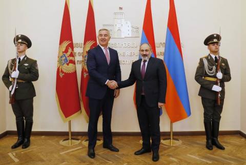 PM Pashinyan hosts President of Montenegro Milo Đukanović