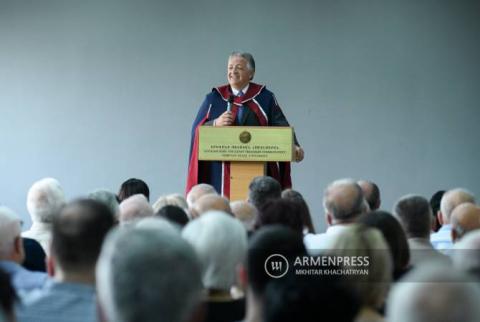 Noubar Afeyan bestowed with title of Honorary Doctor of Yerevan State University