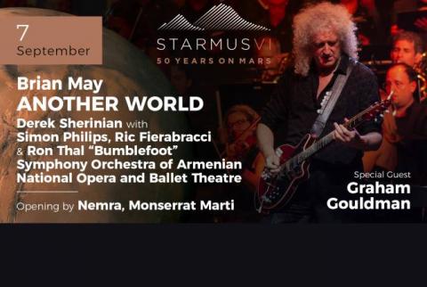 Брайан Мэй впервые посетит Армению для участия в международном фестивале STARMUS VI