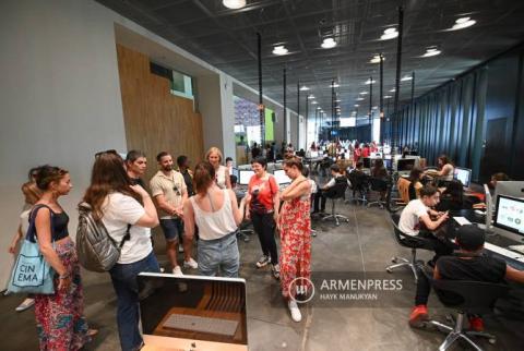 Foreign guests of FemInno are interested in the Armenian IT ecosystem. They got acquainted with the activities of Tumo