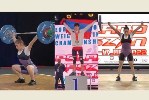 Armenia ya ganó dos medallas de oro en el campeonato juvenil europeo de halterofilia