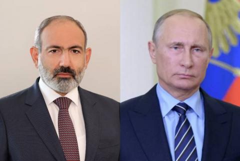 Mensaje de condolencias de Vladimir Putin a Nikol Pashinián