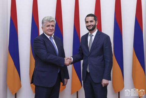 Ruben Rubinyan a rencontré Miroslav Jenča, sous-secrétaire de l'ONU pour l'Europe, l'Asie centrale et les Amériques