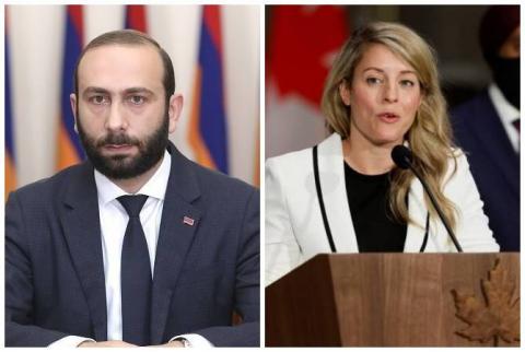 Entretien téléphonique des ministres des Affaires étrangères de l'Arménie et du Canada