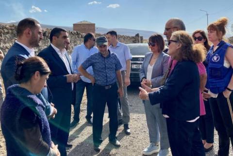 ՄԱԿ-ի մշտական համակարգողի պաշտոնակատարն այցելել է Գեղարքունիքի մարզի՝ Ադրբեջանի ագրեսիայի հետևանքով տուժած համայնքներ
