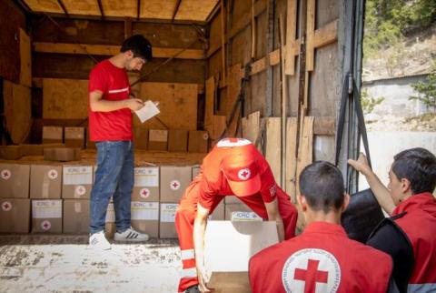 Armenian Red Cross Society provides humanitarian assistance to affected and internally displaced people 