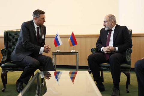 Armenian PM presents aftermath of Azeri attack to Slovenian president at UNGA 