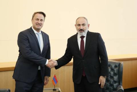 PM Pashinyan meets Luxembourg counterpart, highlights need for int’l community’s condemnation of Azeri actions 