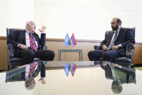 El canciller de Armenia se reunió en Nueva York con el Alto Representante de la Alianza de Civilizaciones de la ONU