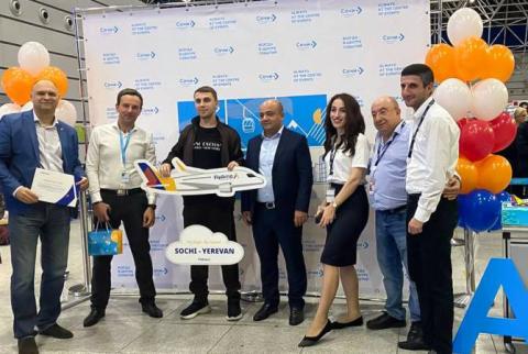 Fly Arna surprises the first passenger on its inaugural flight to Sochi