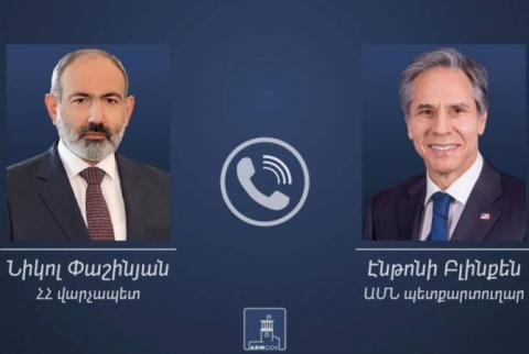 Entretien téléphonique entre Nikol Pashinyan et Antony Blinken
