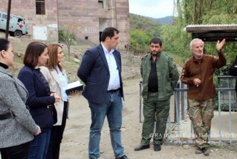 Ombudsperson registers facts on violations of exercise of rights of residents of Nerkin Hand in Syunik province 