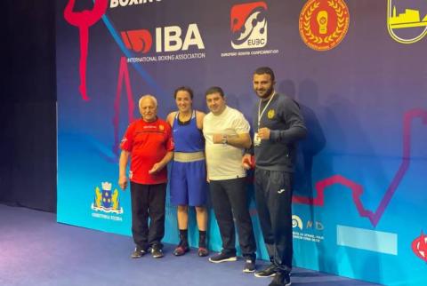 Women's European Championship: Armenia secures at least 2 medals after A. Hovsepyan’s technical KO win over Regina Lakos