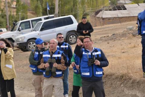 The delegation of the EU technical mission visits the bordering settlements of Vardenis