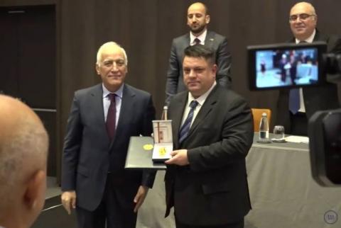 Armenian President awards Bulgarian MP with Gratitude Medal