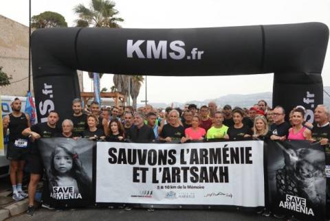 6th edition of ‘5 & 10 km of Memory’ held in Marseille with the message ‘Save Armenia and Artsakh’ 
