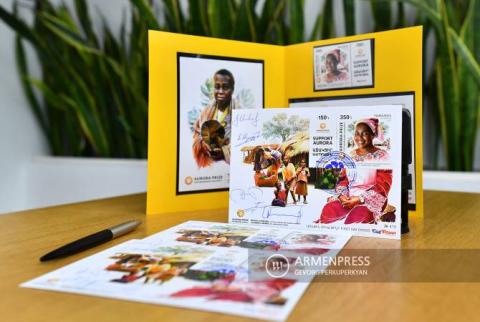 New stamp released in honor of 2021 Aurora Prize Laureate Julienne Lusenge