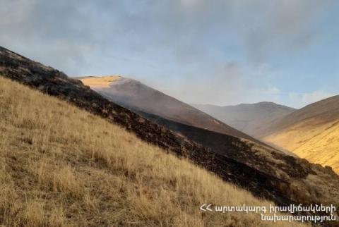 Հրազդան քաղաքի մոտ շուրջ 30 հա խոտածածկույթ է այրվել