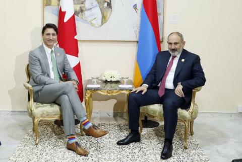 Nikol Pashinián y Justin Trudeau discutieron la expansión de las inversiones canadienses en Armenia