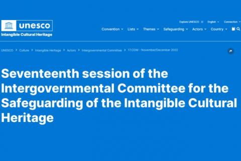 Armenia participará en la sesión de la Comisión de Protección del Patrimonio Cultural Inmaterial de la UNESCO