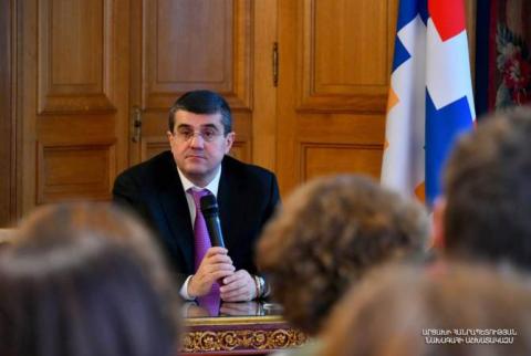 Artsakh’s President gave a press conference in Paris, was hosted by "France-24" TV