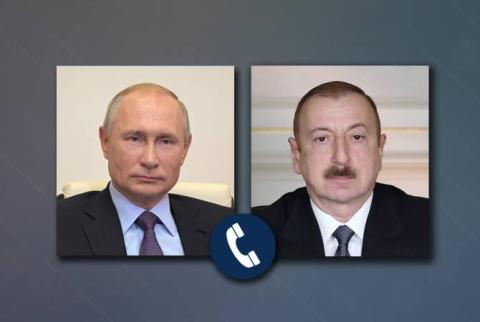 Putin, Aliyev discuss implementation of trilateral agreements