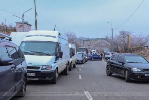 The only road connecting Artsakh with Armenia has been closed for 9 hours now