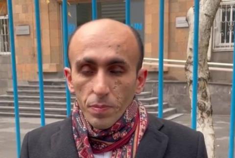 Advisor to Artsakh State Minister starts indefinite sit-in outside UN office in Yerevan 