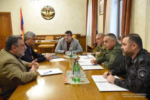 The President of Artsakh holds consultation with the heads of the law enforcement 