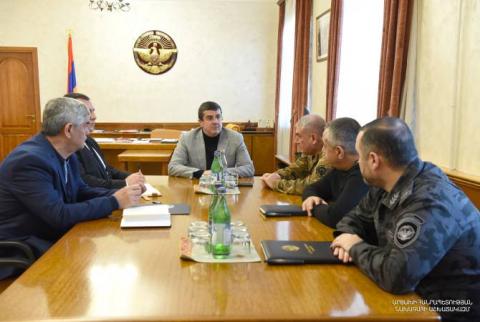 President of Artsakh chairs meeting with law enforcement, military officials 