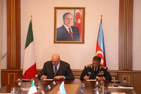 Azeri, Italian defense ministers sign protocol on cooperation 