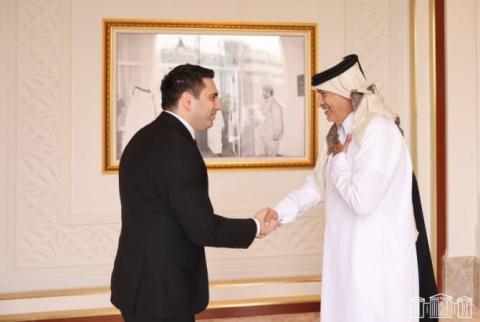 Alen Simonyan est en visite de travail au Qatar