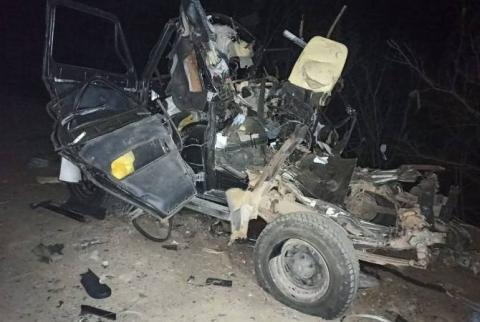 Motorist killed in presumed gas cylinder explosion in Artsakh