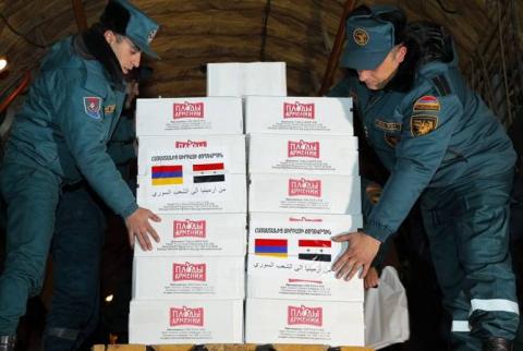 Ermenistan'dan depremden etkilenen Suriye'ye 30 ton yardım 