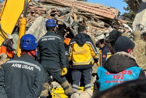 Turkish Anadolu news agency covers Armenian search-and-rescue team’s work in Adiyaman 