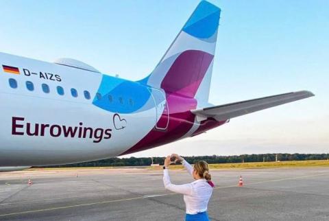 Авиакомпания «Eurowings» будет осуществлять рейсы по маршруту Дюссельдорф-Ереван-Дюссельдорф