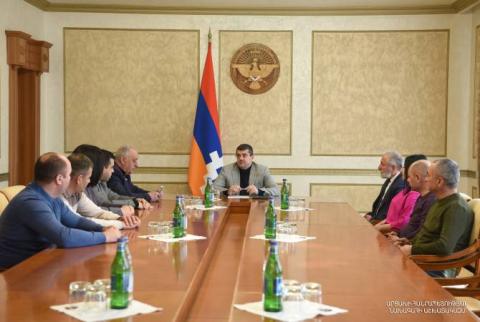 Artsakh’s President receives members of the "United Homeland" faction of the National Assembly