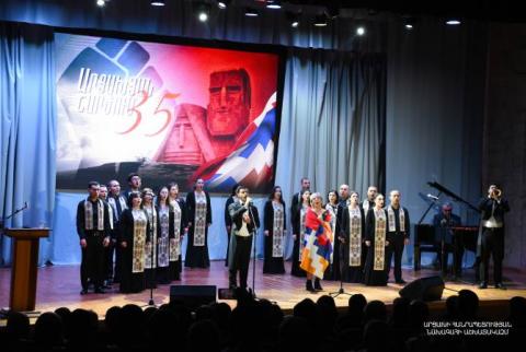 Президент Республики Арцах присутствовал на торжественном мероприятии, посвященном Дню возрождения Арцаха