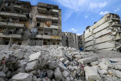 ARMENPRESS: les conséquences d'un tremblement de terre dévastateur à Alep, en Syrie, ravagée par la guerre