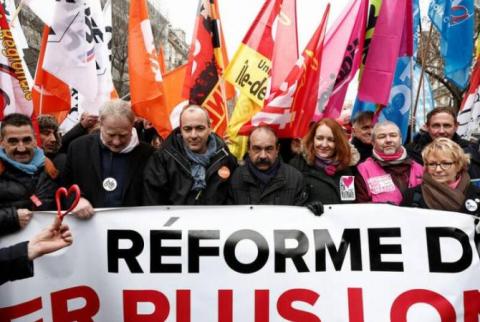 Ֆրանսիայում կենսաթոշակային բարեփոխումների դեմ նոր գործադուլը տեղի կունենա մարտի 11-ին