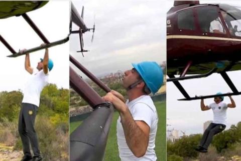 Ուղղաթիռից կախված՝ 32 ձգում՝ 1 րոպեում. Համազասպ Հլոյանը՝ Գինեսի ռեկորդակիր