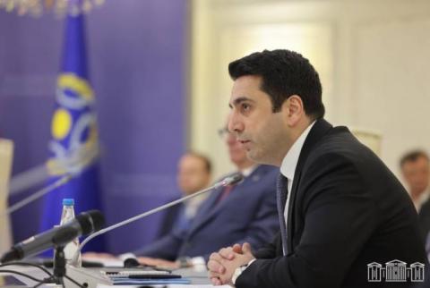 Alen Simonyan calls on the CSTO member states to express a clear position without biased political preferences