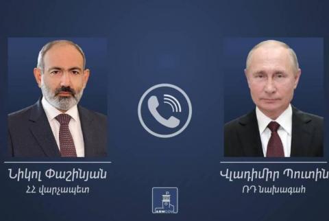 Pashinyan, Putin discuss Nagorno Karabakh 