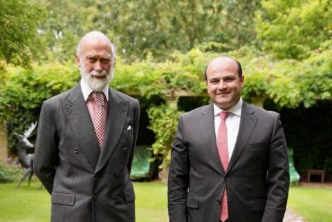 Le ministre arménien du Travail et des Affaires sociales rencontre le prince Michael de Kent au Royaume-Uni