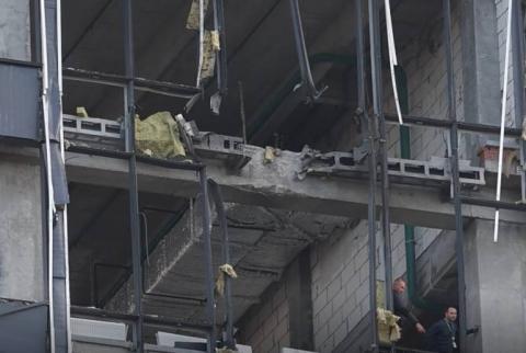 В Москве БПЛА упал на здание одного из бизнес-центров