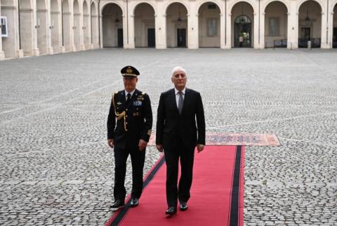 Le Président Vahagn Khatchatourian a rencontré le Président italien Sergio Mattarella