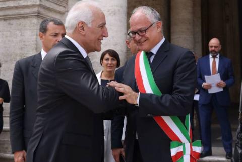 Le président Vahagn Khatchatourian a rencontré le maire de Rome Roberto Gualtieri