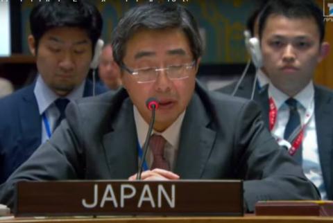 في الاجتماع الطارئ لمجلس الأمن الدولي الطارئ لآرتساخ اليابان تؤكد على ضرورة إيصال المساعدات الإنسانية